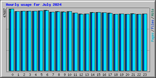 Hourly usage for July 2024