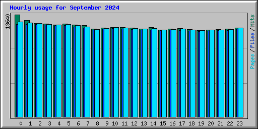 Hourly usage for September 2024